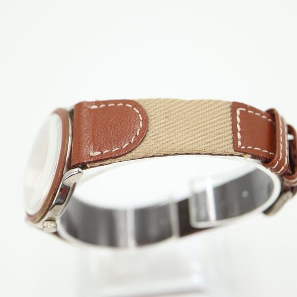 Le Club Lagerfeld Tan Brown Watch 33mm Quartz Leather Strap with New Battery - Picture 11 of 16